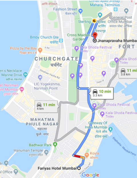 Directions to Fariyas Hotel